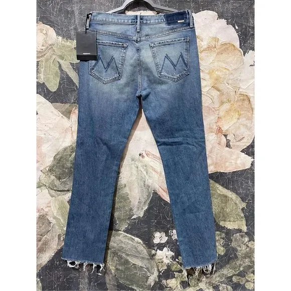 NWT Mother Denim Trickster Skimp Fray Jeans Size 29 - Picture 7 of 9